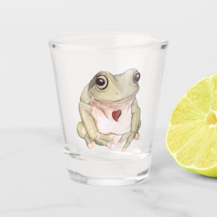Copo De Shot Sapo verde desenhado à mão