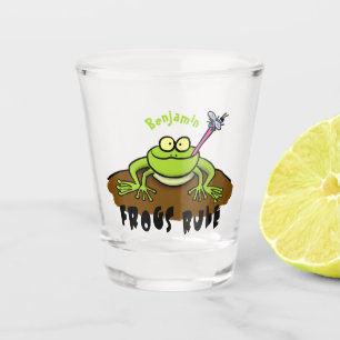 Copo De Shot Sapos governam desenho animado do sapo verde