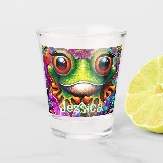 Copo De Shot Sapos Infláveis Abstrato Quiméricos do sapo Person (Frente)
