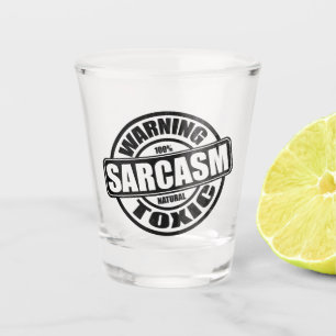 Copo De Shot Sarcasmo tóxico de advertência