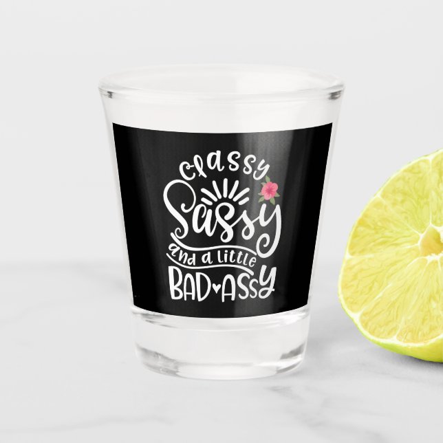Copo De Shot Sassy Clássico E Um Pouco Mal Assy Amigos Sassy (Frente)