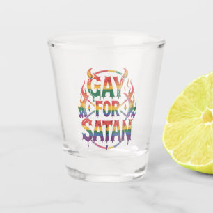 Copo De Shot Satã de granizo Arco-Íris Baphomet Diabo Goat LGBT