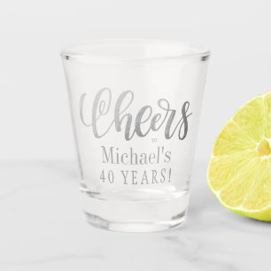 Copo De Shot Saudações a 40 anos de aniversário personalizado