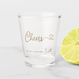 Copo De Shot Saúde Dourada minimalista para o futuro Sra.