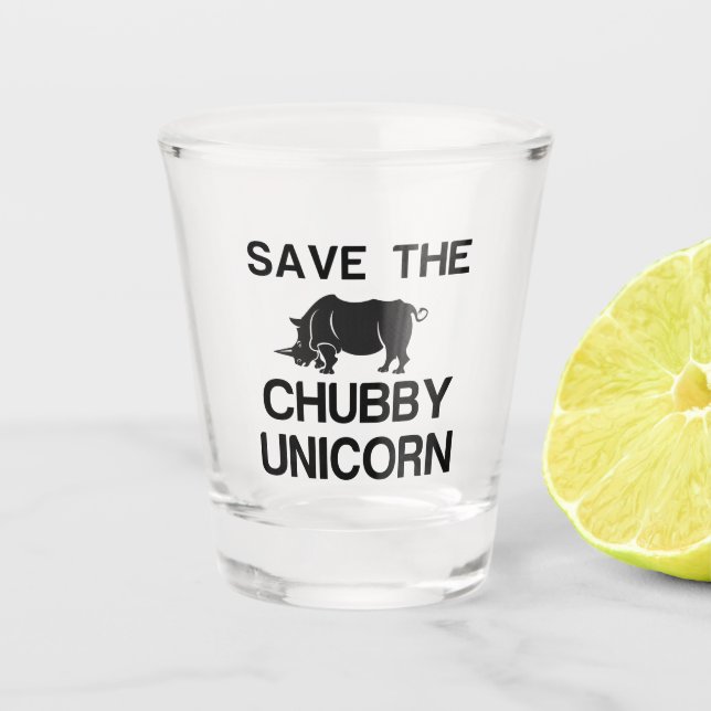 COPO DE SHOT SAVE THE CHUBBY UNICORN RHINO (Frente)