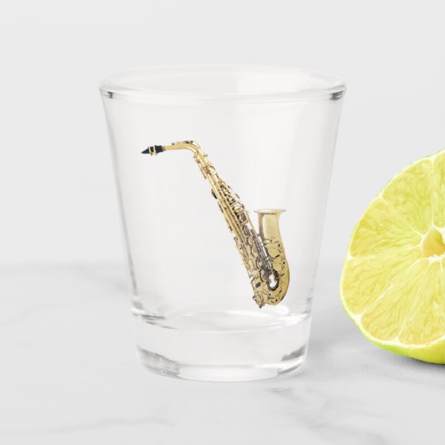 Copo De Shot Saxophone Shot Glass (Frente)