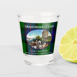 Copo De Shot Scottish Armstrong Clan Gilnockie Painting Tartan