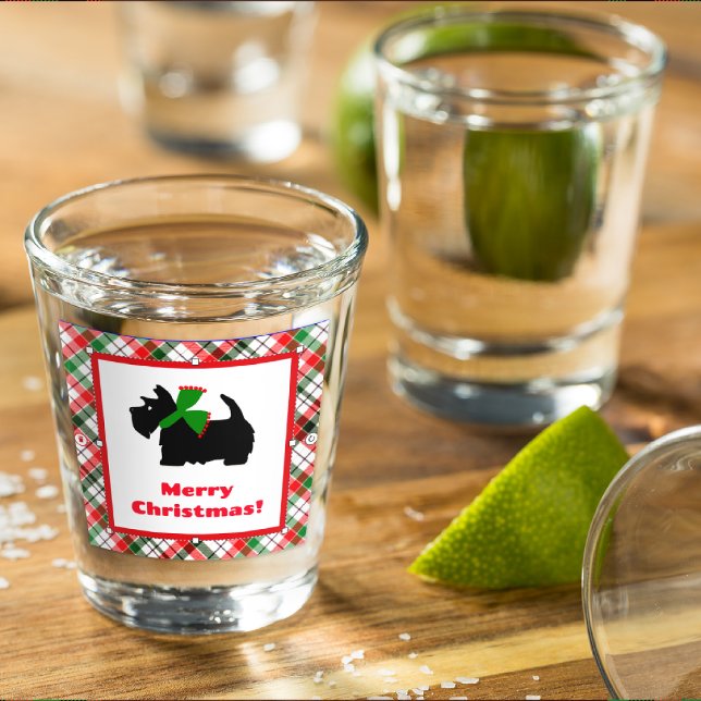 Copo De Shot Scotty Dog e Tartan Christmas (3 shot glasses for under $25!)