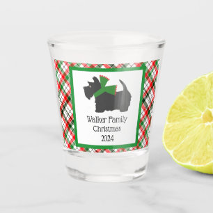 Copo De Shot Scotty Dog e Tartan Christmas personalizados