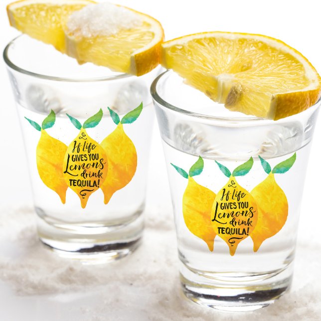 Copo De Shot Se a vida te dá limões Engraçados com limão (This hilarious design on a shot glass will make the perfect splash at your weekend get togethers.)