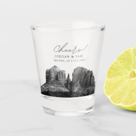 Copo De Shot Sedona Photo Wedding Favor Cheers Shot Glass
