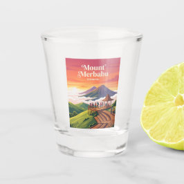 Copo De Shot Selasar Pagi no Monte Merbabu Indonésia