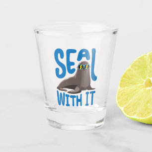 Copo De Shot Selo com ela Legal Selo com óculos de sol
