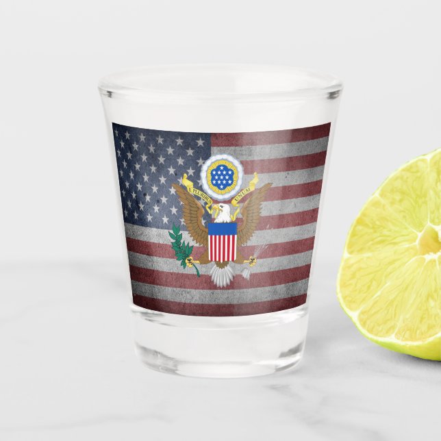 Copo De Shot Selo de Excelente dos Estados Unidos    (Frente)