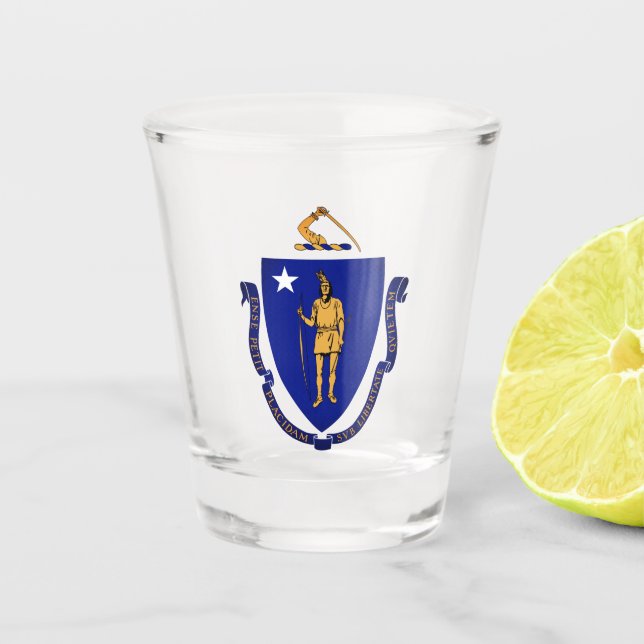 Copo De Shot Selo Estatal de Massachusetts (Frente)