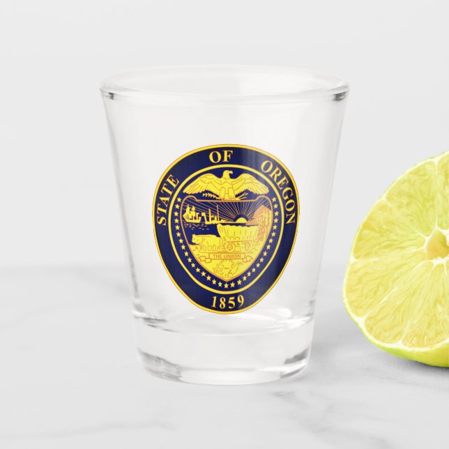 Copo De Shot Selo Estatal de Oregon (Frente)