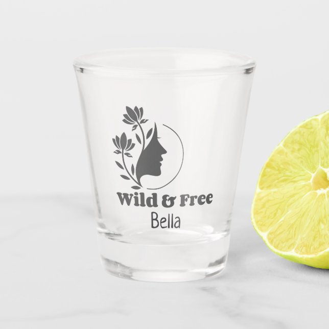 Copo De Shot Selvagem e Livre - Solteiro de Divórcio Personaliz (Frente)