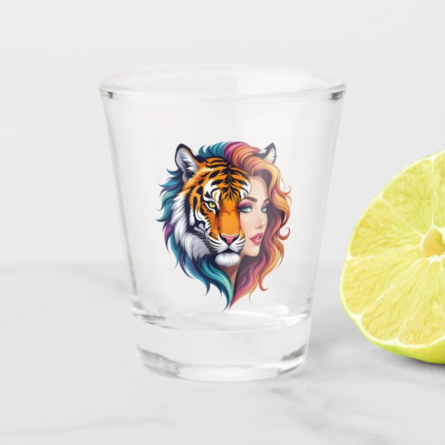Copo De Shot Selvagem Interior – Deusa do Espírito do Tigre.  (Frente)
