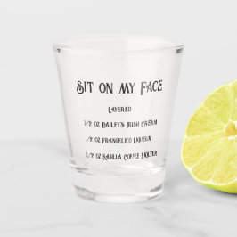 Copo De Shot Sente-se no meu rosto, novidade em vidro