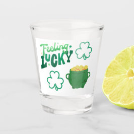 Copo De Shot Sentir sorte com um Pote Dourado