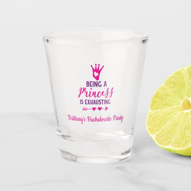 Copo De Shot Ser Princesa é Exaustivo Festa de Despedida de Sol (Frente)