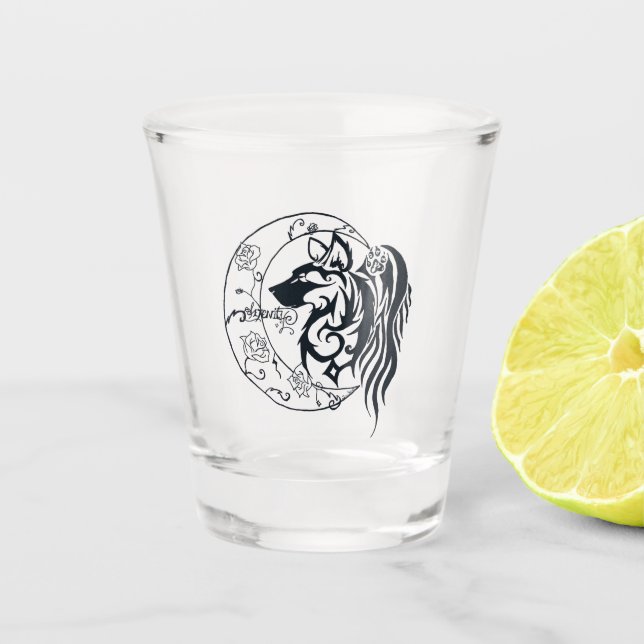 Copo De Shot Serenidade do coração - Vidro quente (Frente)