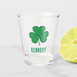 Copo De Shot Shamrock Green Clover Ireland Celular Irish Name