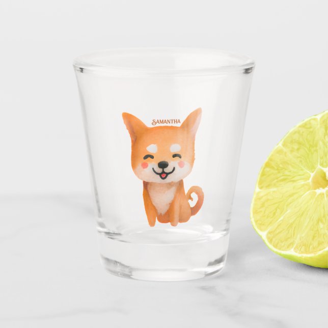 Copo De Shot Shiba Inu, Um Sorriso Bonito (Frente)