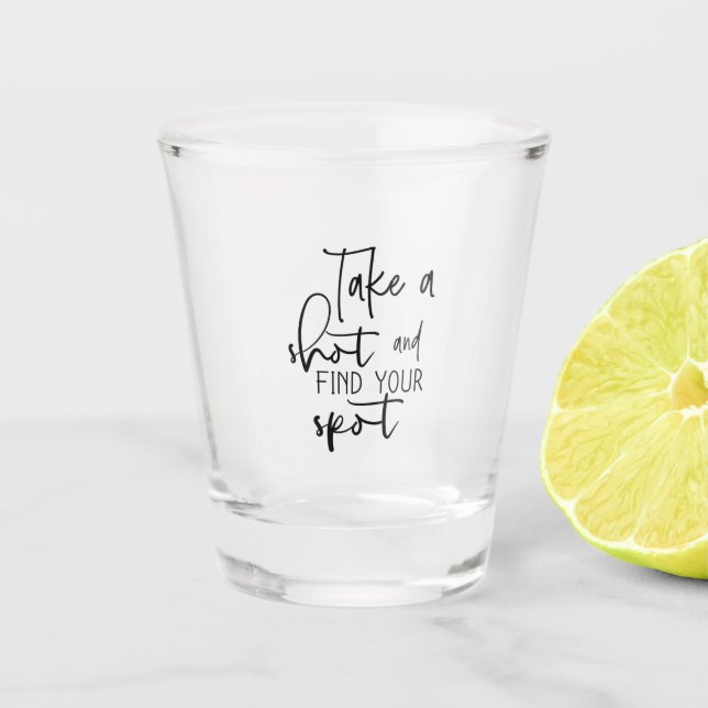 Copo De Shot Shot Glasses with Text Caption Wine Glasses (Frente)