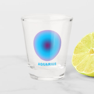 Copo De Shot Símbolo Aquarius Zodiac