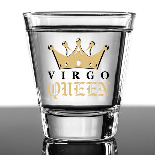 Copo De Shot Símbolo Astrologico da Rainha Zodiac Dourada Virgo