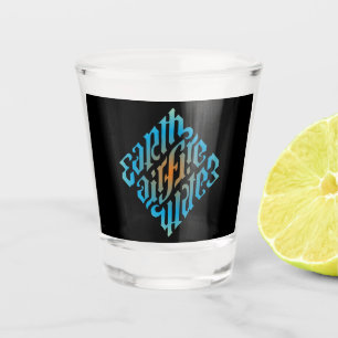 Copo De Shot Símbolo de Elementos Iluminados Azul