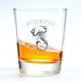 Copo De Shot Sinal de Símbolo Zodiac Silver Scorpion