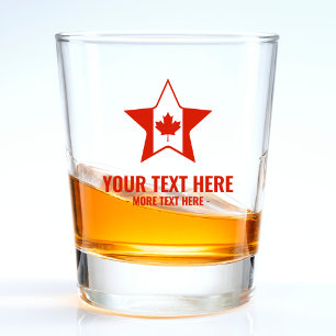 Copo De Shot Sinalizador Canadá Red & White Star