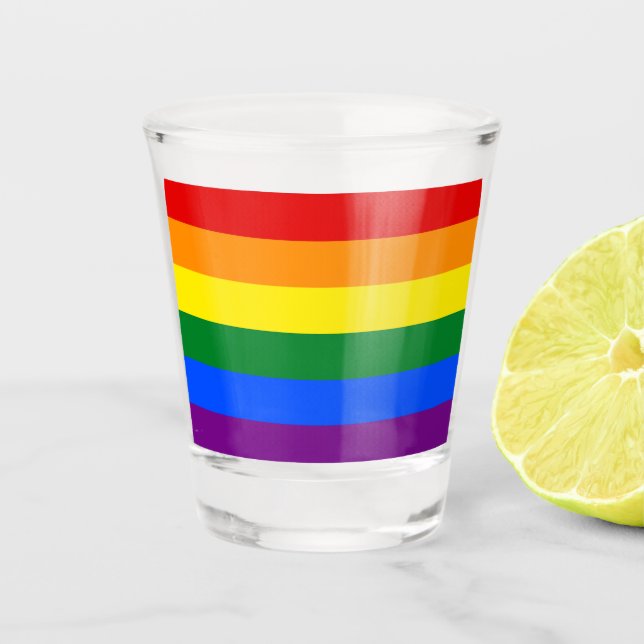 Copo De Shot Sinalizador Clássico LGBTQ Orgulho gay Rainbow (Frente)