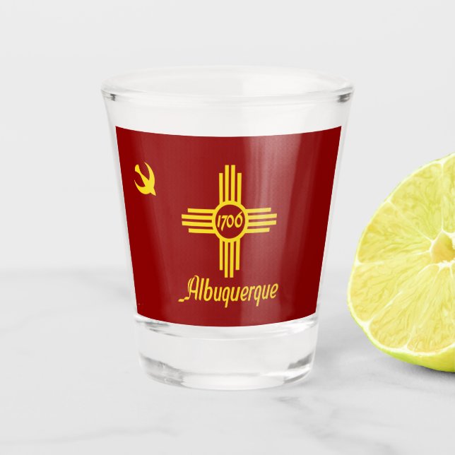 Copo De Shot Sinalizador de cidade albuquerque (Frente)