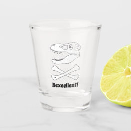 Copo De Shot Sinalizador de Pirata do Caveira do Dinossauro T.