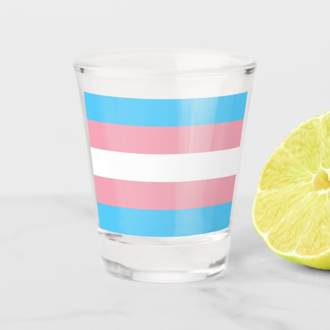 Copo De Shot Sinalizador do Orgulho Transgênero (Frente)