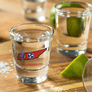 Copo De Shot Sinalizador do Tennessee com texto personalizado í