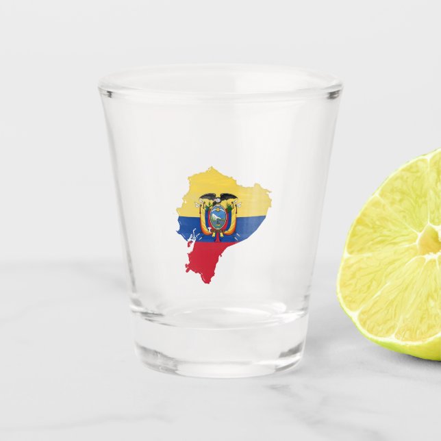 Copo De Shot Sinalizador e mapa do Equador (Frente)