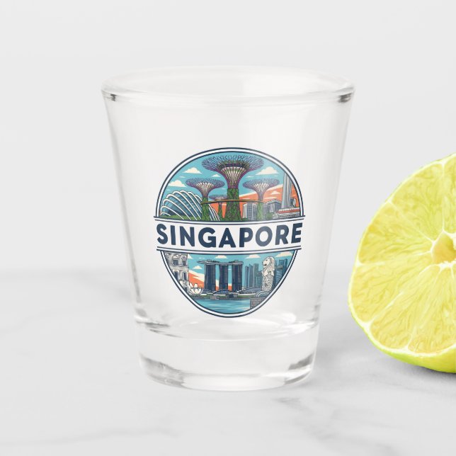 Copo De Shot Singapura (Frente)