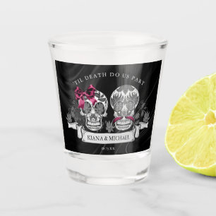 Copo De Shot Skulls Gothic Hallowding Burgundy ID866