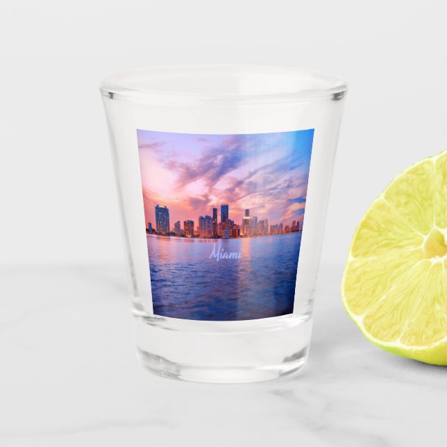 Copo De Shot Skyline City da Flórida de Miami (Frente)
