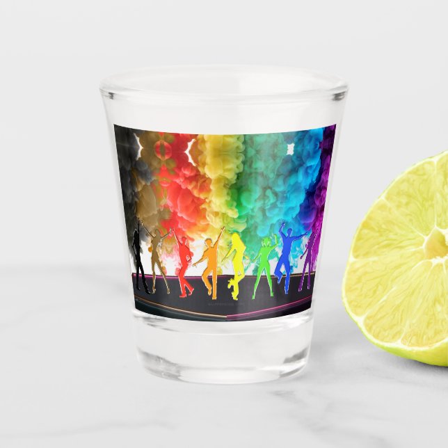 Copo De Shot SlipperyJoe's Dancing Pride Shadows gay presentes  (Frente)