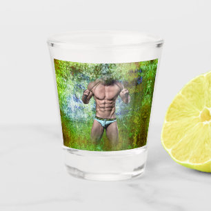 Copo De Shot SlipperyJoe's homem adulto altamente musculoso sem
