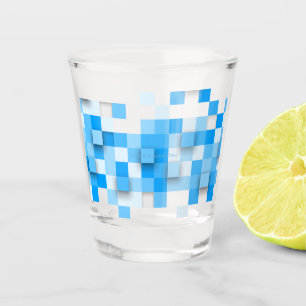 Copo De Shot SlipperyJoe's quadrados obra de arte mosaico moder