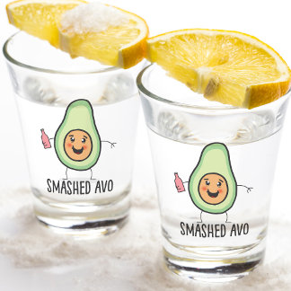 Copo De Shot Smash Avo Funny Bebado Kawaii Avocado