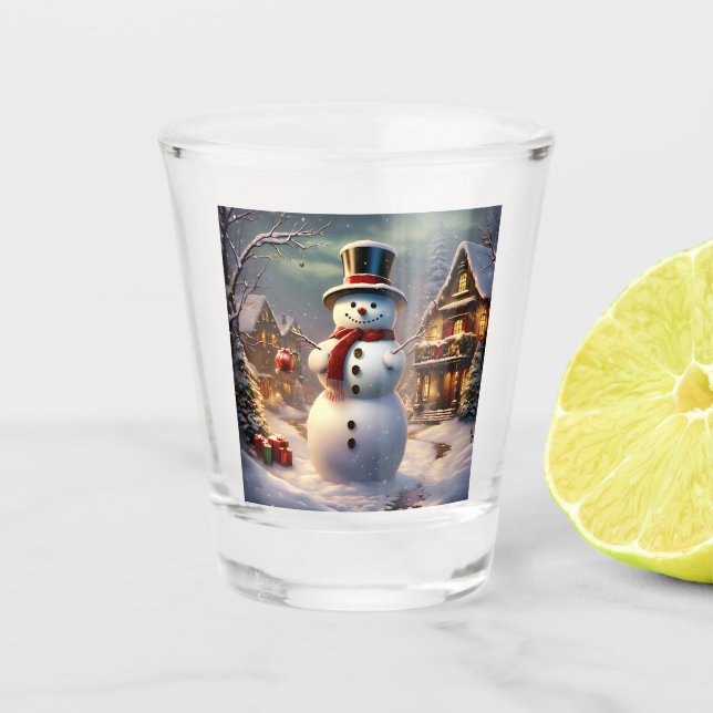Copo De Shot Snowman Shot Glass (Frente)