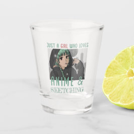 Copo De Shot Só uma garota que ama animação e esboço
