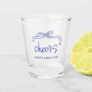 Copo De Shot Sócios personalizados atiradores de casamentos azu